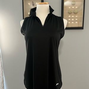 Golf shirt v neck with zipper